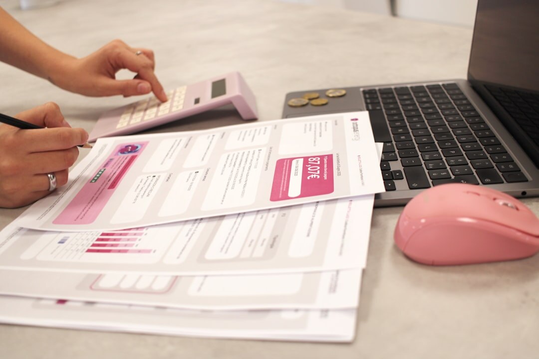person reviewing insurance papers