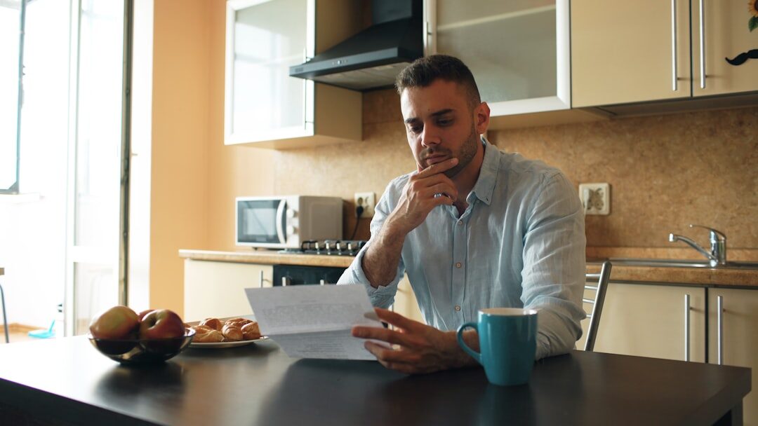 person budgeting at home