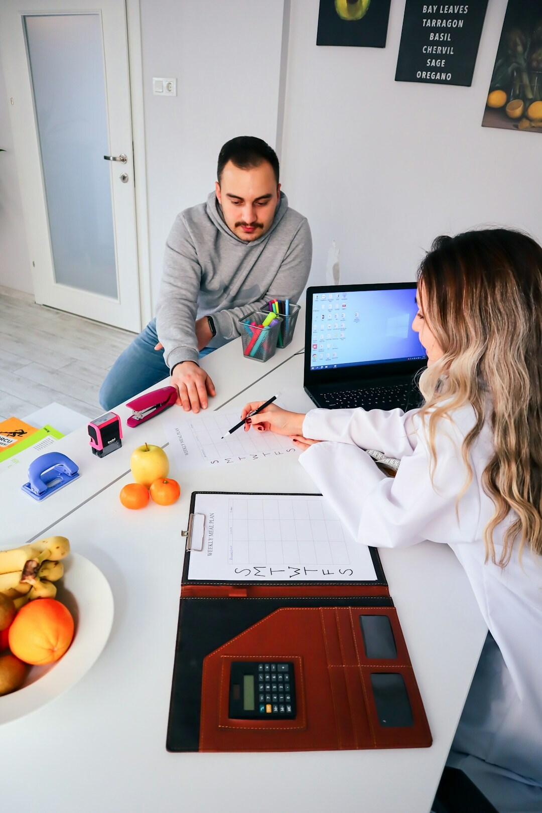 family discussing finances