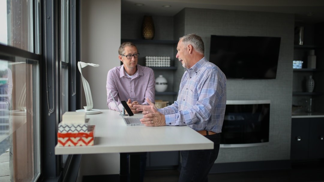 financial advisor with client